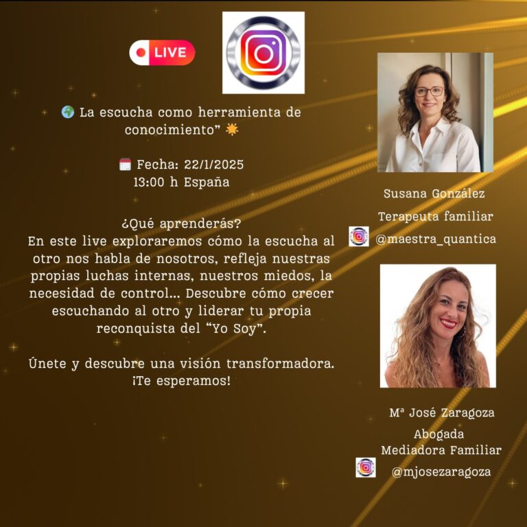 El próximo 22-1 voy a tener una diálogo para una escuela de terapia familiar y biomagnetismo que se va a desarrollar durante una hora por Instagram.