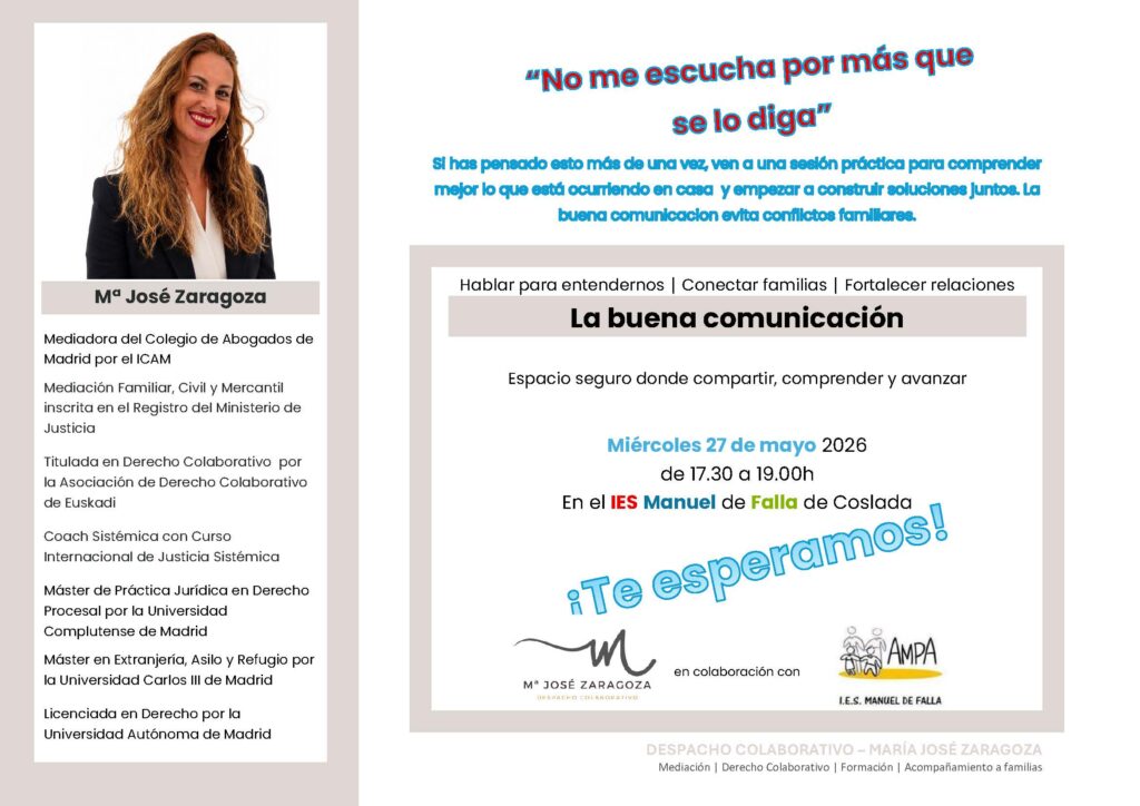 CARTEL TALLER 27-5-26 LA BUENA COMUNICACION